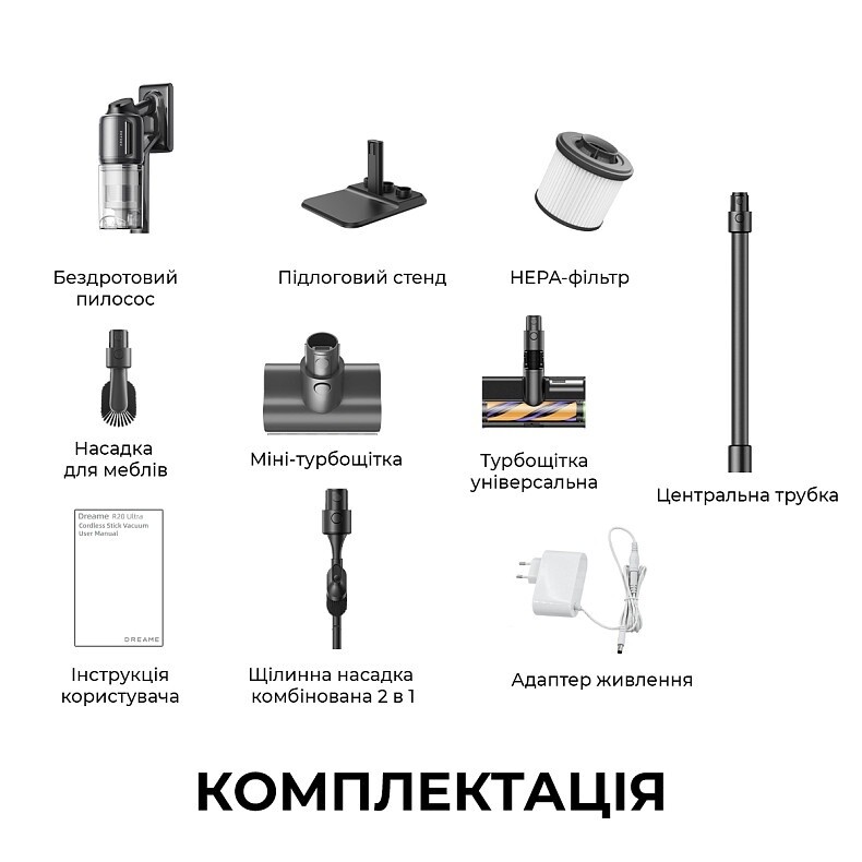Акумуляторний пилосос Dreame R20 Ultra (VRV57F-1)