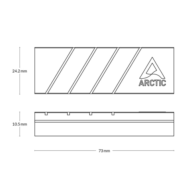 Радіатор охолодження для SSD Arctic M2 Pro Silver (ACOTH00002A)
