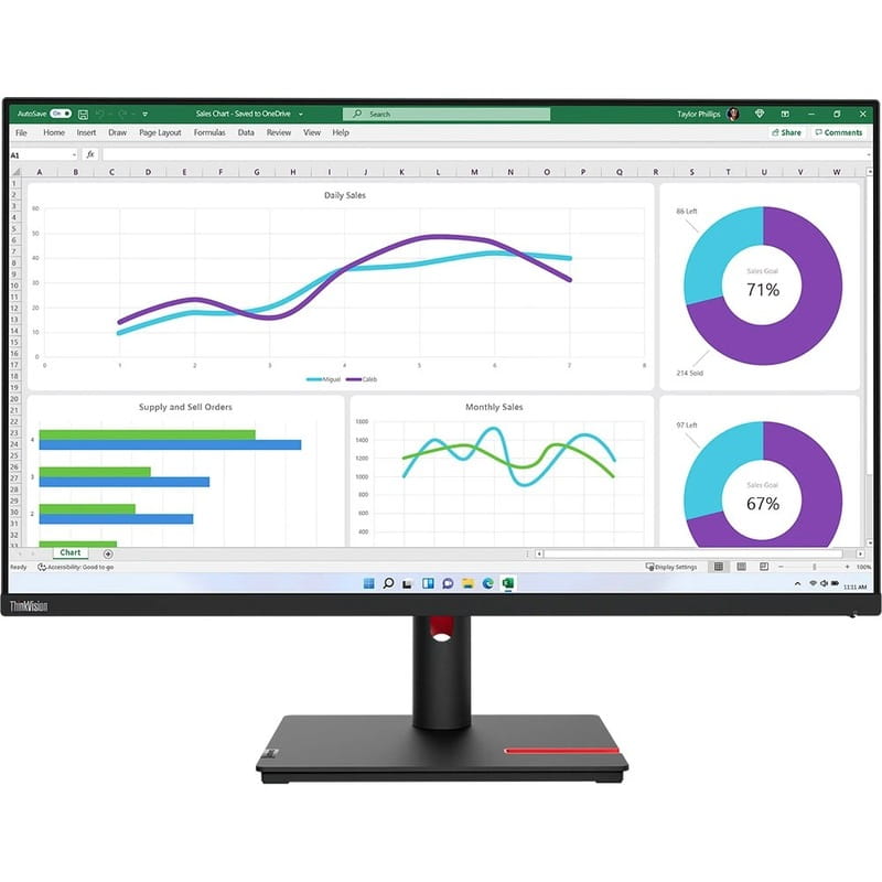 Монітор Lenovo 31.5" ThinkVision T32h-30 (63D3GAT1UA) IPS Black