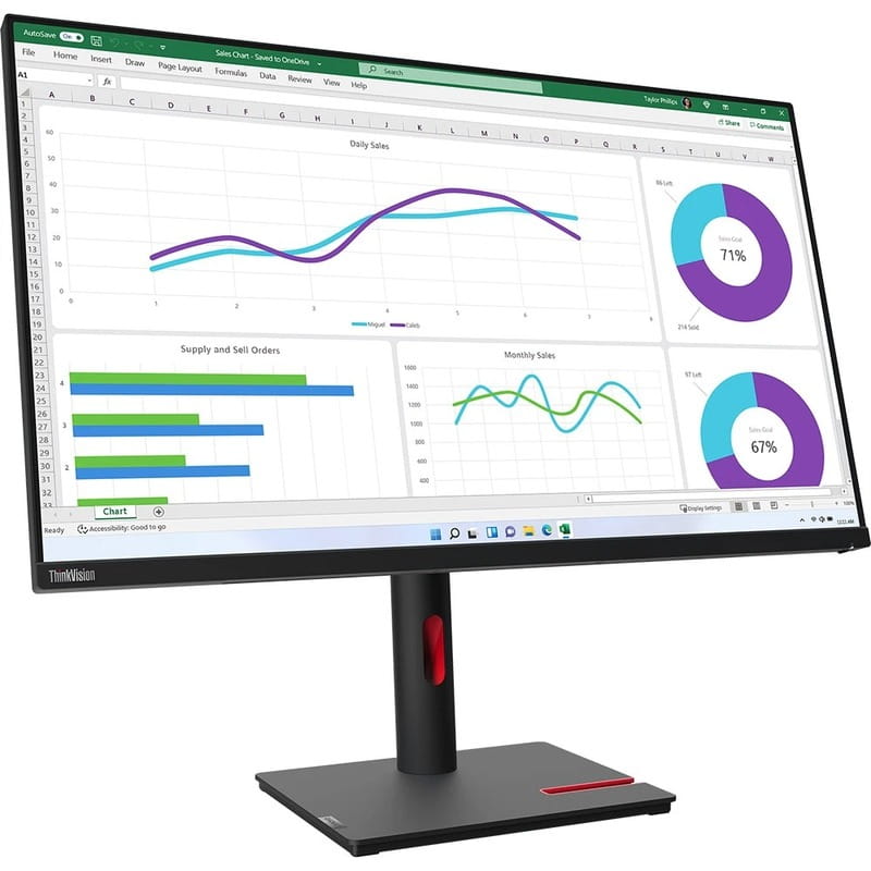 Монітор Lenovo 31.5" ThinkVision T32h-30 (63D3GAT1UA) IPS Black