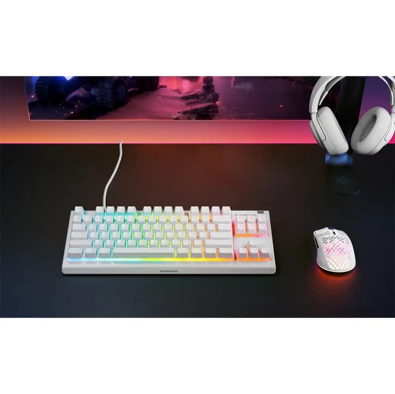 Игровая клавиатура SteelSeries Apex 3 TKL UA White (64819)