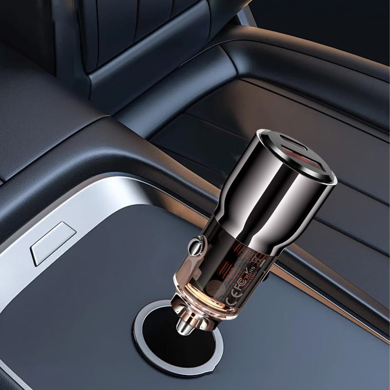 Автомобильное зарядное устройство XO CC58 (USB, USB-C, 3.25A) 95W Dark Grey