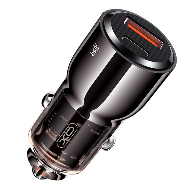 Автомобильное зарядное устройство XO CC58 (USB, USB-C, 3.25A) 95W Dark Grey