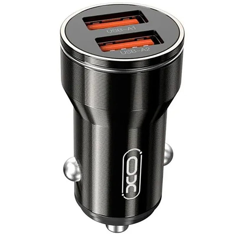 Автомобильное зарядное устройство XO CC48 (2хUSB, 2.4A) 12W Black