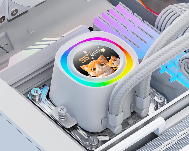 Система водяного охолодження ID-Cooling FX360 LCD PE White