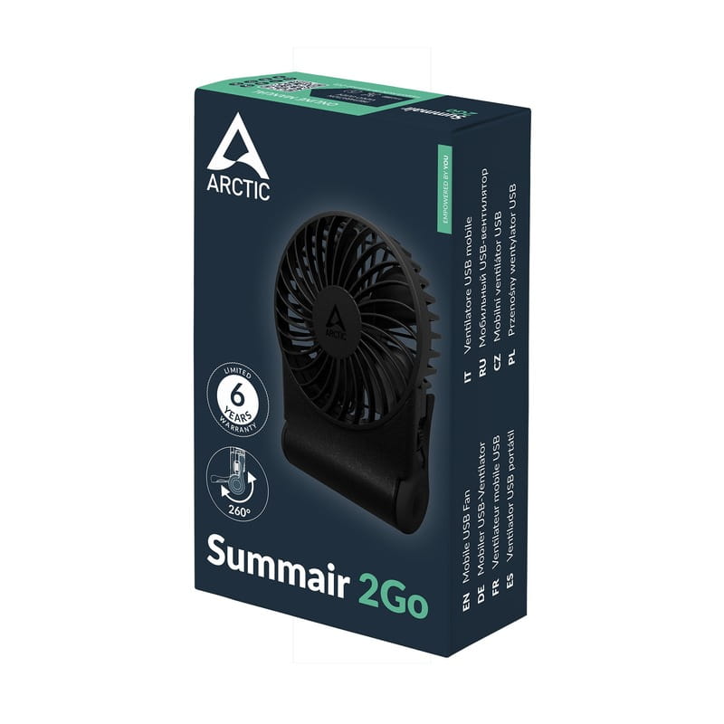 Вентилятор Arctic Summair 2Go Black (AEBRZ00027A)