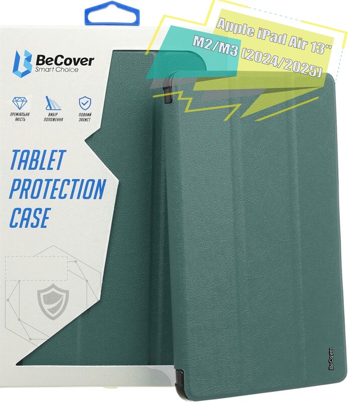 Чохол BeCover з кріпленням Apple Pencil для Apple iPad Air 13" M2 2024 Dark Green (711458)