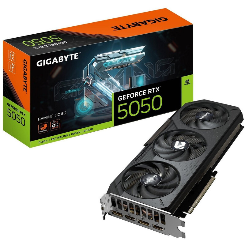 Видеокарта GF RTX 5050 8GB GDDR6 Gaming OC Gigabyte (GV-N5050GAMING OC-8GD)