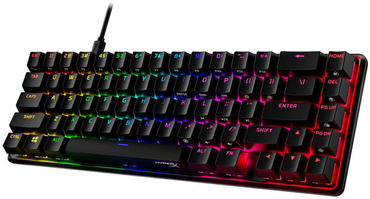 Клавиатура HyperX Alloy Origins 65 Red RGB ENG/UA Black (4P5D6AA)