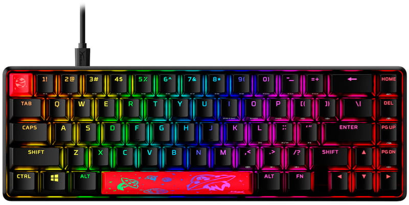 Клавиатура HyperX Alloy Origins 65 Red RGB ENG/UA Black (4P5D6AA)