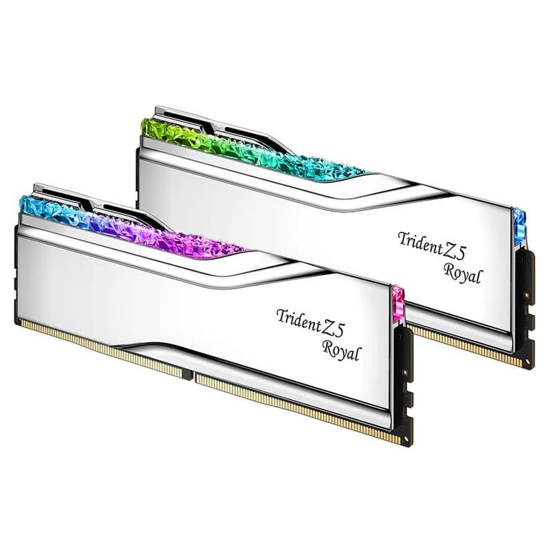 Модуль памяти DDR5 2x32GB/6000 G.Skill Trident Z5 Royal Silver (F5-6000J2836G32GX2-TR5S)