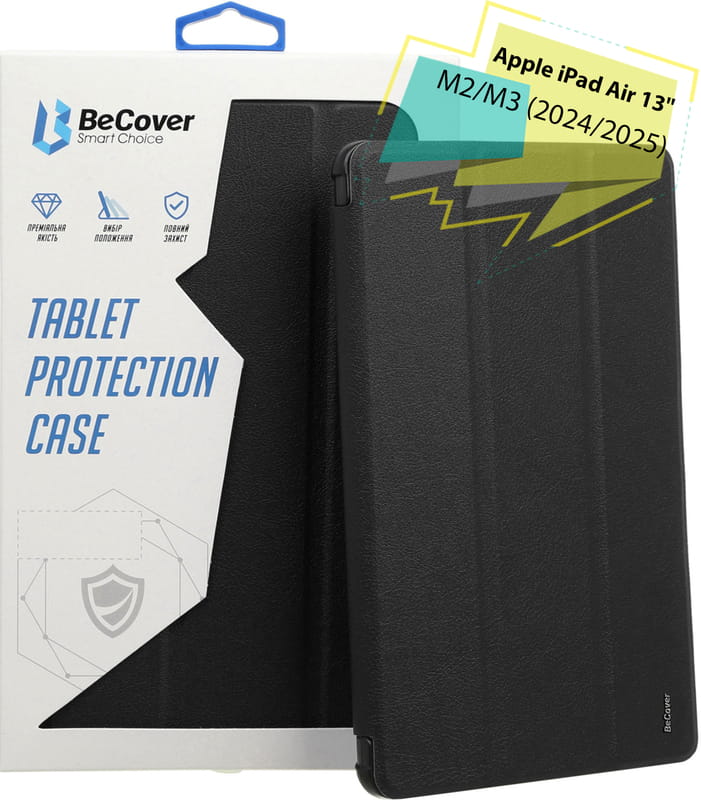 Чeхол BeCover Tri Fold Soft TPU Silicone для Apple iPad Air 13" M2 2024 Black (711469)