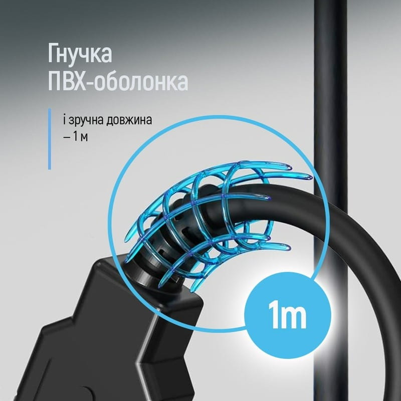 Кабель Colorway USB - USB V 2.0 (M/M), 1 м, Black (CW-CBUU071-BK)