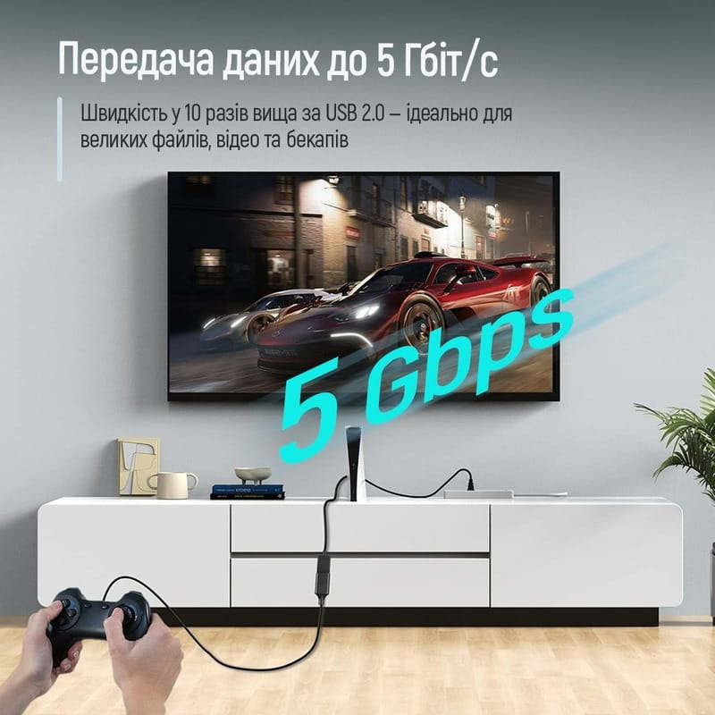 Кабель ColorWay USB - USB V 3.0 (M/F), 1.8 м, Black (CW-CBUF075-BK)