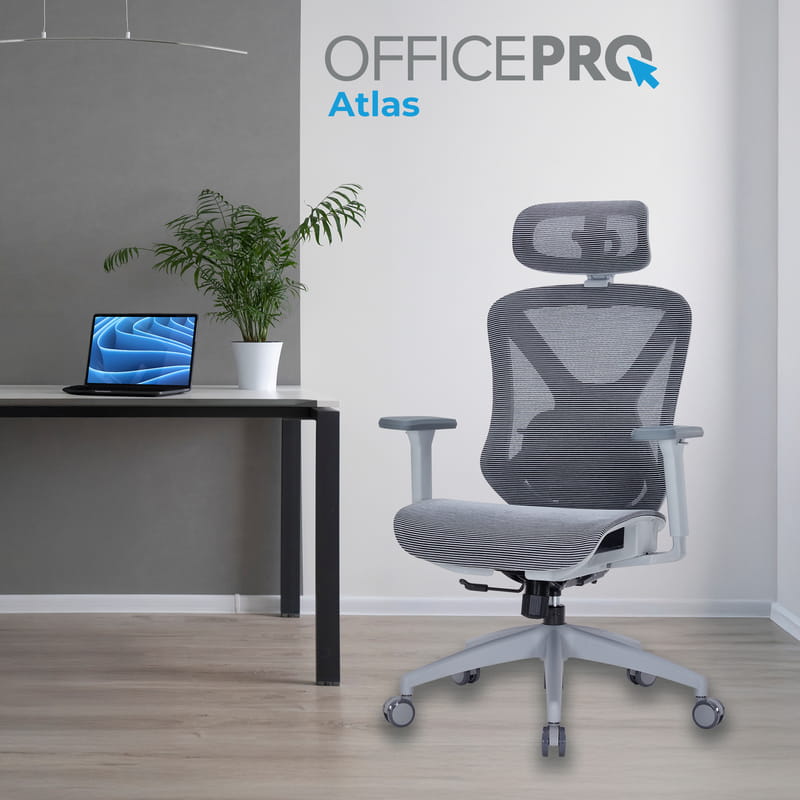 Кресло офисное OfficePro Atlas OC630-G-DG-DG Gray/Dark Gray