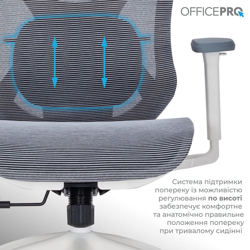 Кресло офисное OfficePro Atlas OC630-W-DG-DG White/Dark Gray