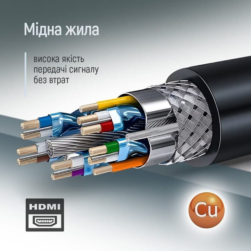 Кабель Colorway HDMI - HDMI V 2.0 (M/M), 4K/60 Гц, 3 м, Black (CW-CBHD079-BK)