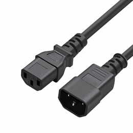 Кабель живлення ColorWay C13-C14, 1 м, Black (CW-CBP087-BK)