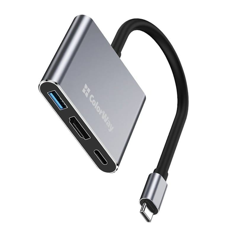 USB-хаб СolorWay USB Type-C 3-в-1 (CW-HUB08)