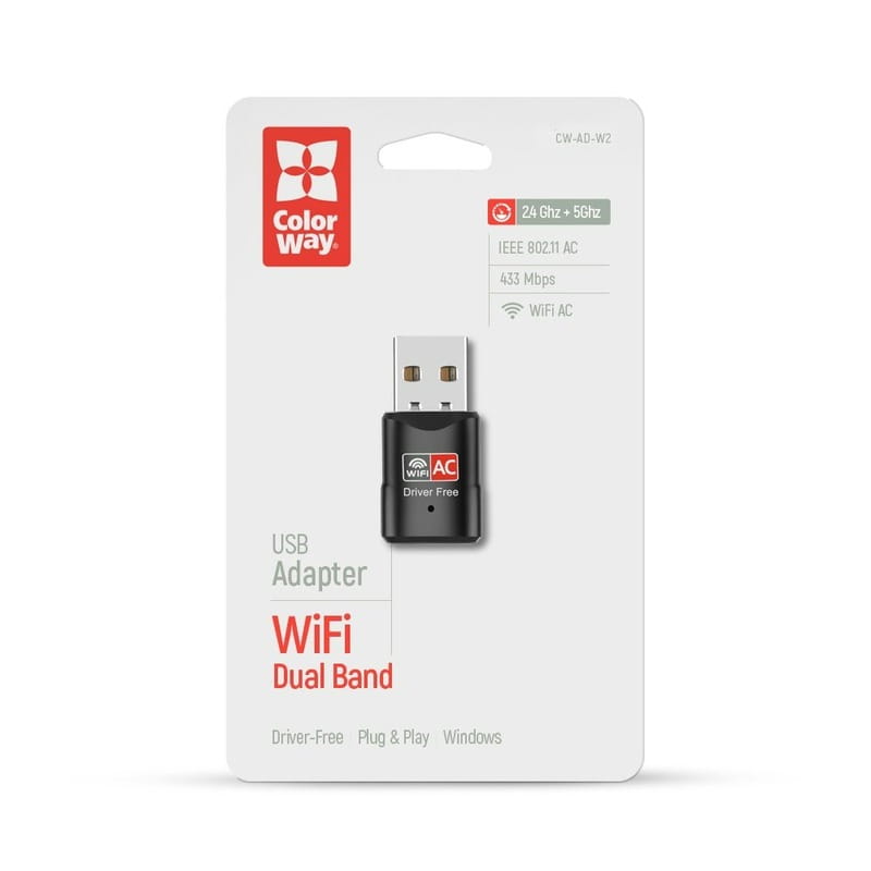Беспроводной адаптер ColorWay Wi-Fi (CW-AD-W2)