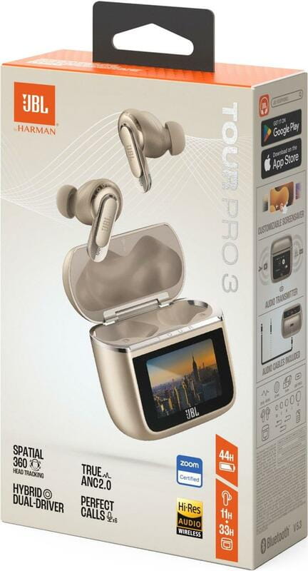 Bluetooth-гарнитура JBL Tour Pro 3 Latte (JBLTOURPRO3LTT)