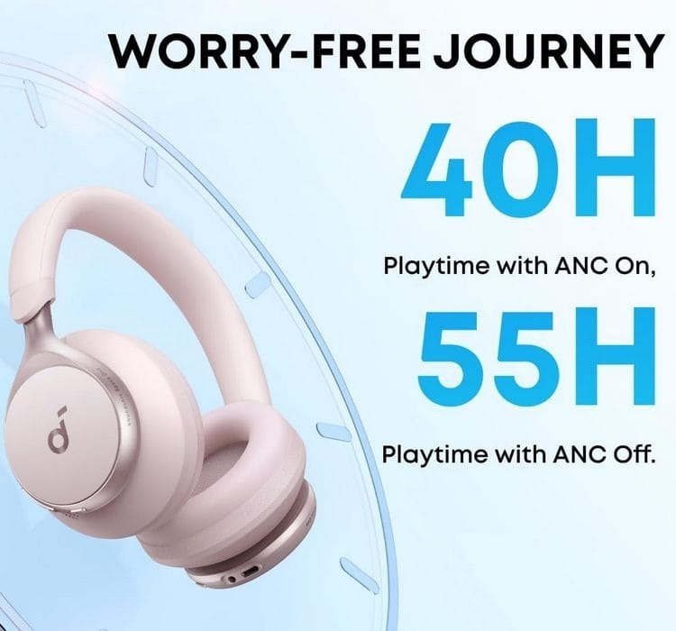 Купити Bluetooth-гарнітура Anker SoundCore Space One Pink (A3035G51) Bluetooth-гарнітура Anker SoundCore Space One Pink (A3035G51)