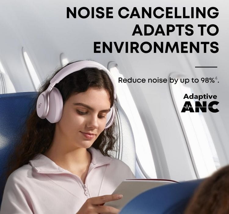 Купити Bluetooth-гарнітура Anker SoundCore Space One Pink (A3035G51) Bluetooth-гарнітура Anker SoundCore Space One Pink (A3035G51)