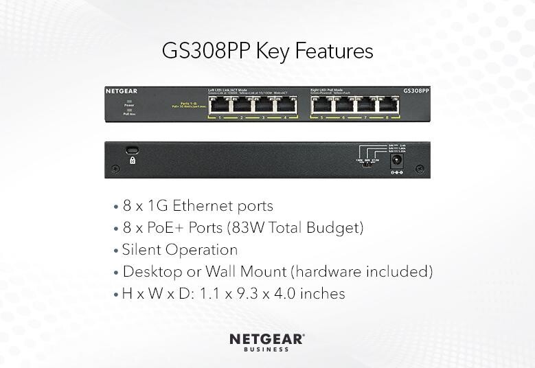 Комутатор Netgear GS308PP-100EUS
