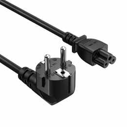 Кабель живлення ColorWay CEE7/7-C5, 1 м, Black (CW-CBP084-BK)