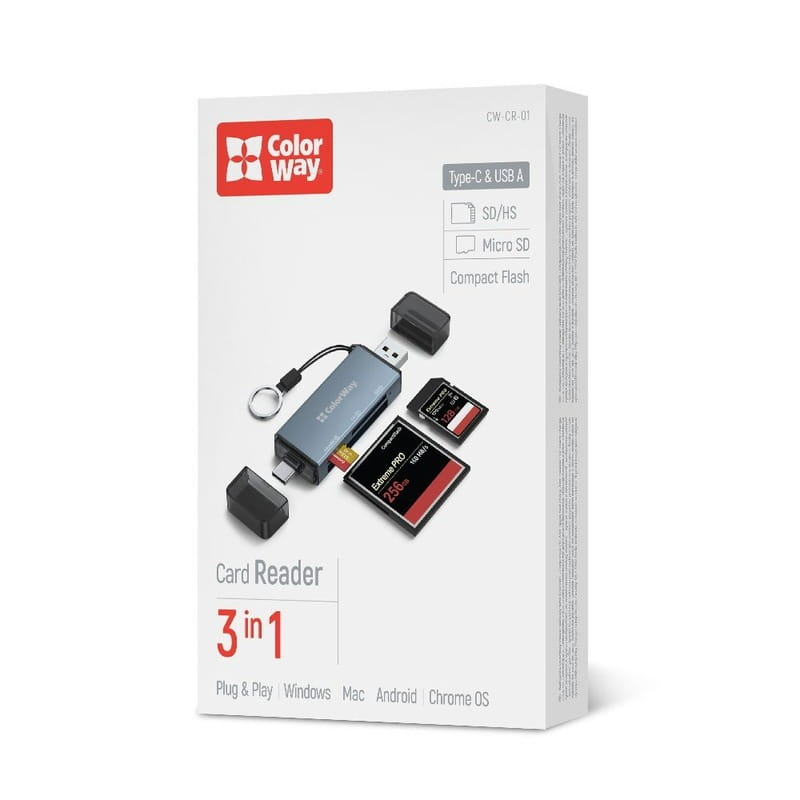 Картрідер ColorWay 3-в-1 Gray (CW-CR-01)