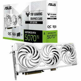 Відеокарта GF RTX 5070 Ti 16GB GDDR7 TUF Gaming OC BTF White Asus (TUF-RTX5070TI-O16G-BTF-WHITE)