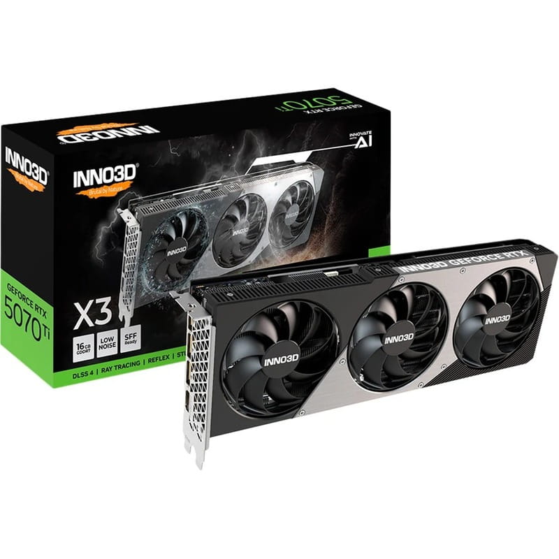 Видеокарта GF RTX 5070 Ti 16GB GDDR7 X3 Inno3D (N507T3-16D7-176068N)