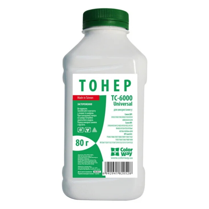 Тонер ColorWay (TС-6000) Canon LBP 6000/6020/6200, 80 г