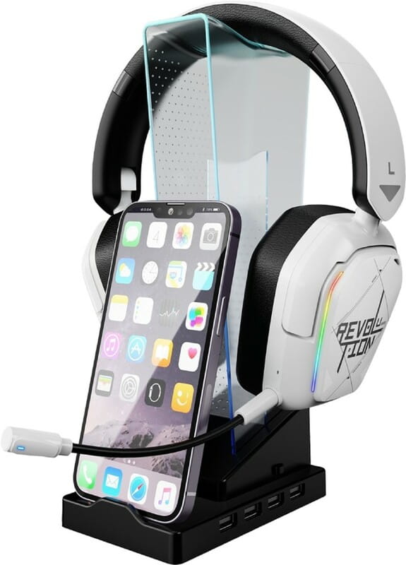 Держатель для наушников Xtrike ME RGB Black (HT-09)