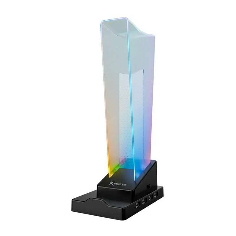 Держатель для наушников Xtrike ME RGB Black (HT-09)