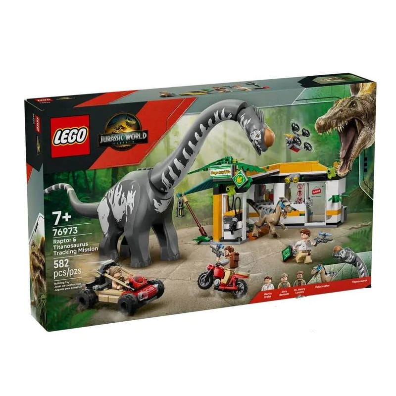 Конструктор LEGO Jurassic World Миссия по отслеживанию раптора и титанозавра (76973)