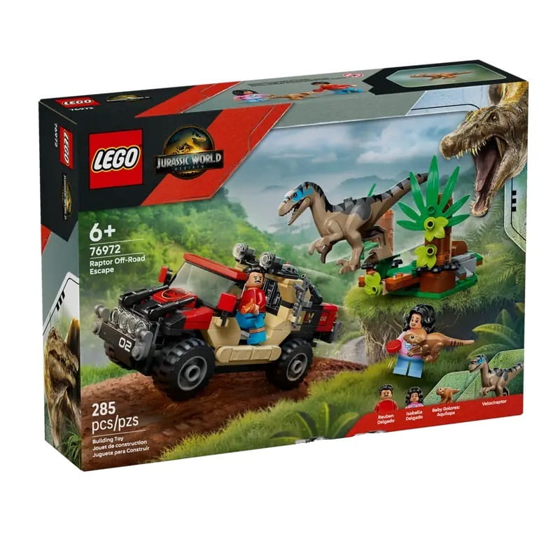Конструктор LEGO Jurassic World Бегство по бездорожью от раптора (76972)