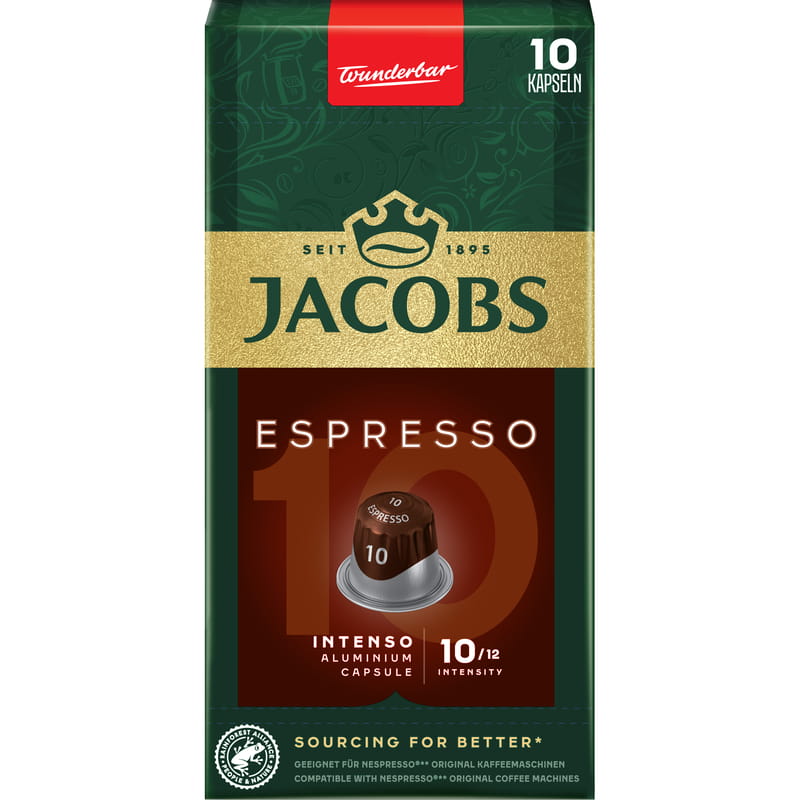 Кофе в капсулах Jacobs Espresso Intenso 10шт