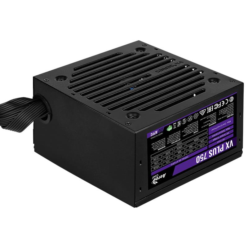 Купити Блок живлення AeroCool VX Plus Stealth 750 (ACPN-VS75AEY.12) 750W Блок живлення AeroCool VX Plus Stealth 750 (ACPN-VS75AEY.12) 750W