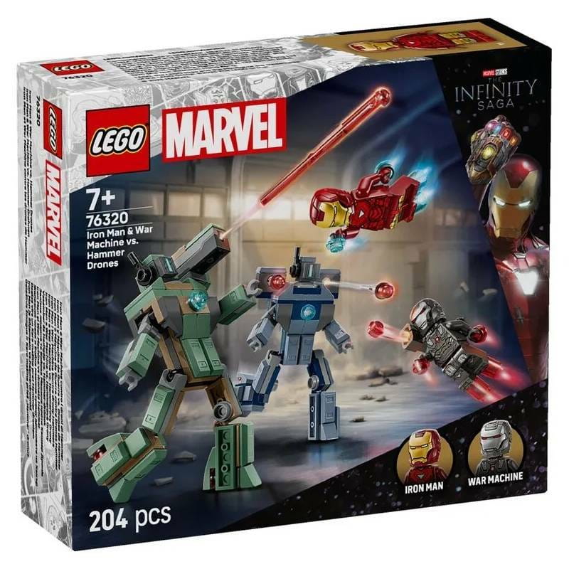 Конструктор LEGO Marvel Super Heroes Железный человек и Боевая Машина против Хаммер Дронов (76320)