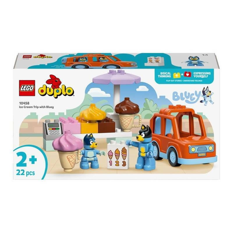 Конструктор LEGO Duplo Bluey Путешествие с мороженым и Блуи (10458)