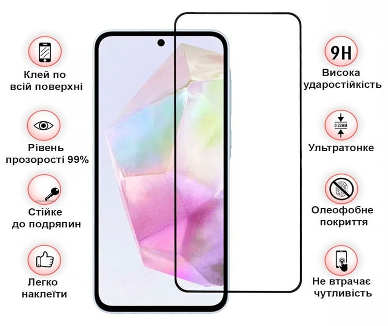 Захисне скло BeCover для Samsung Galaxy A36 SM-A366 Black (712886)