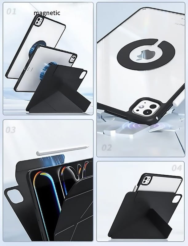 Чехол-книжка BeCover Ultra Slim Origami Flex для Apple iPad Pro 13 (2024) Black (712978)