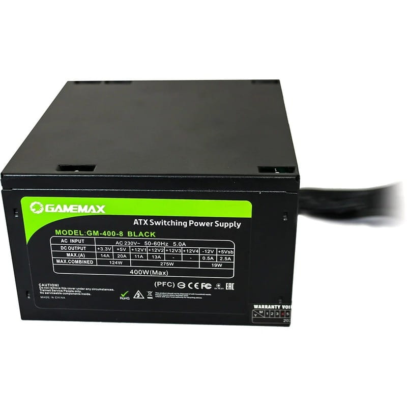 Блок живлення GameMax GM-400-8CM Black, 400W