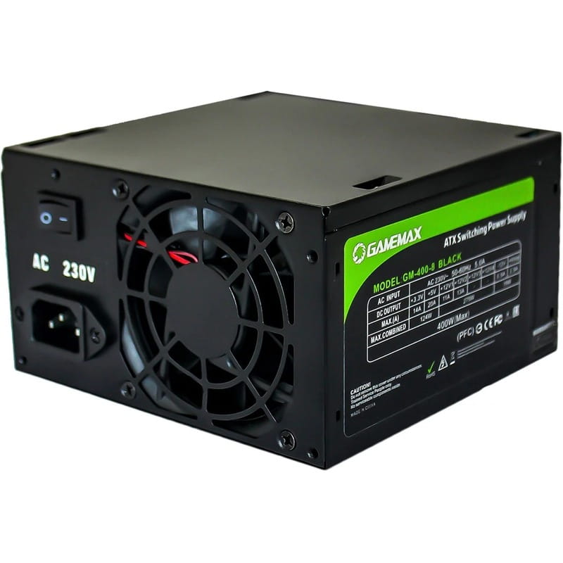 Блок живлення GameMax GM-400-8CM Black, 400W
