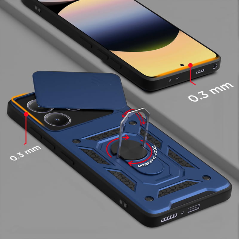 Чохол-накладка BeCover Military для Xiaomi Redmi Note 14 5G Blue (713093)