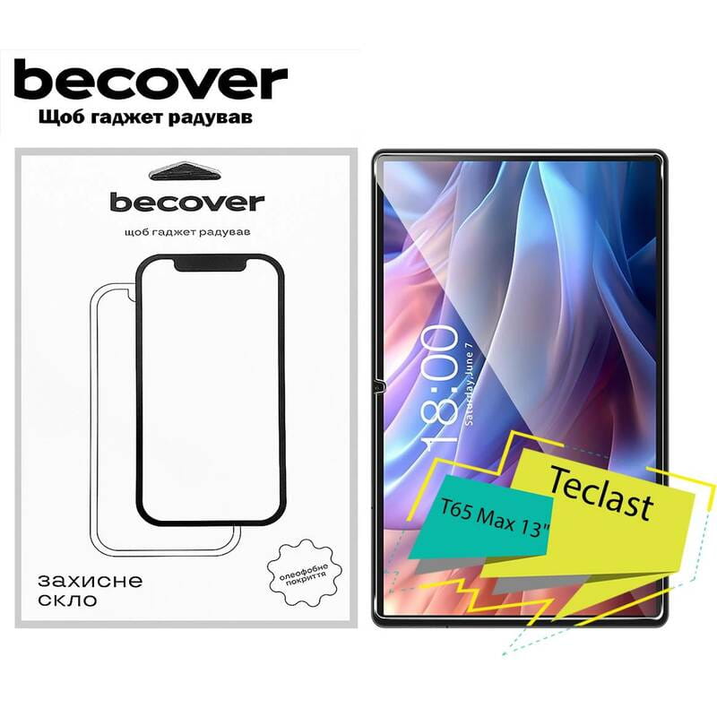 Защитное стекло BeCover для Teclast Tab T65 Max 13" (713041)