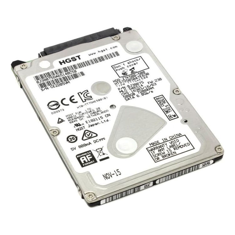 Накопитель HDD 2.5" SATA  500GB Hitachi (HGST) Travelstar Z7K500 7200rpm 32MB (HTS725050A7E630/0J38075)