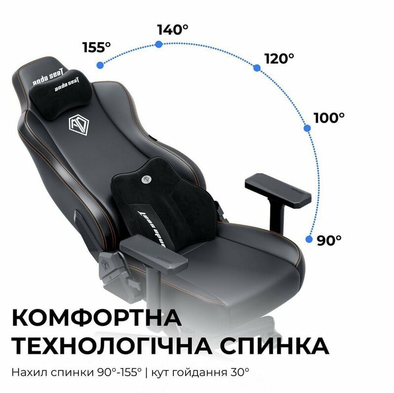 Крісло для геймерів Anda Seat Kaiser 3E XL Grey Fabric (AD23YC-XL-09-G-CF-G01)