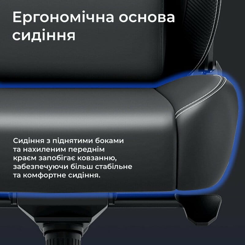 Крісло для геймерів Anda Seat Kaiser 4 V2 Size XL PVC Black Fabric (AD12YDDC-XLL-20-B-CF-03)